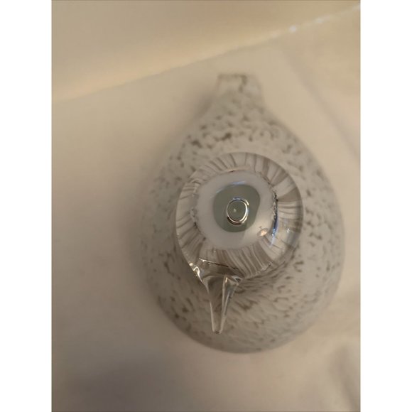 Oiva Toikka Nuutajarvi Littala Finnish Art Glass Speckled White Bird Dove - Picture 7 of 8